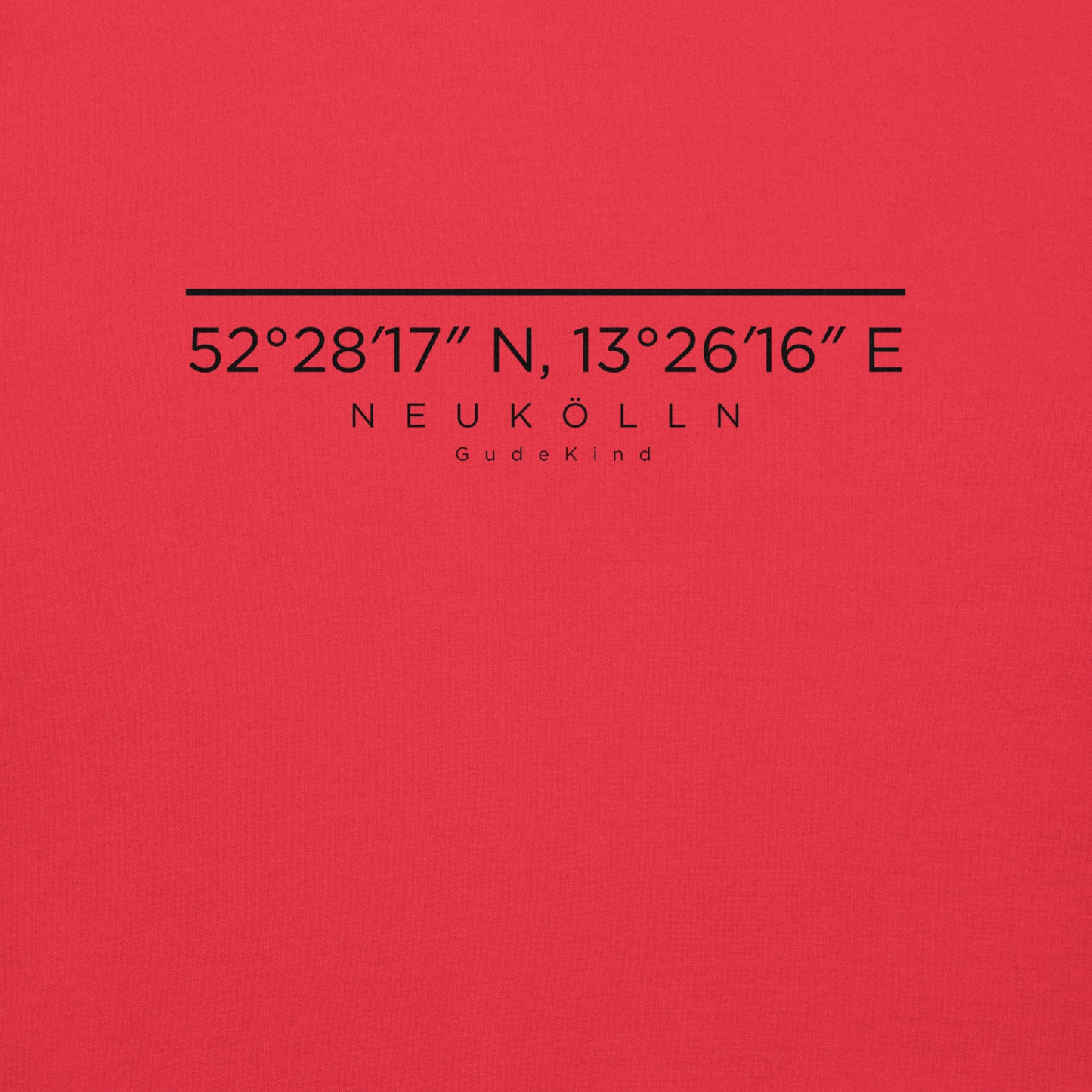 Neukölln Premium Hoodie – Unisex Frontprint