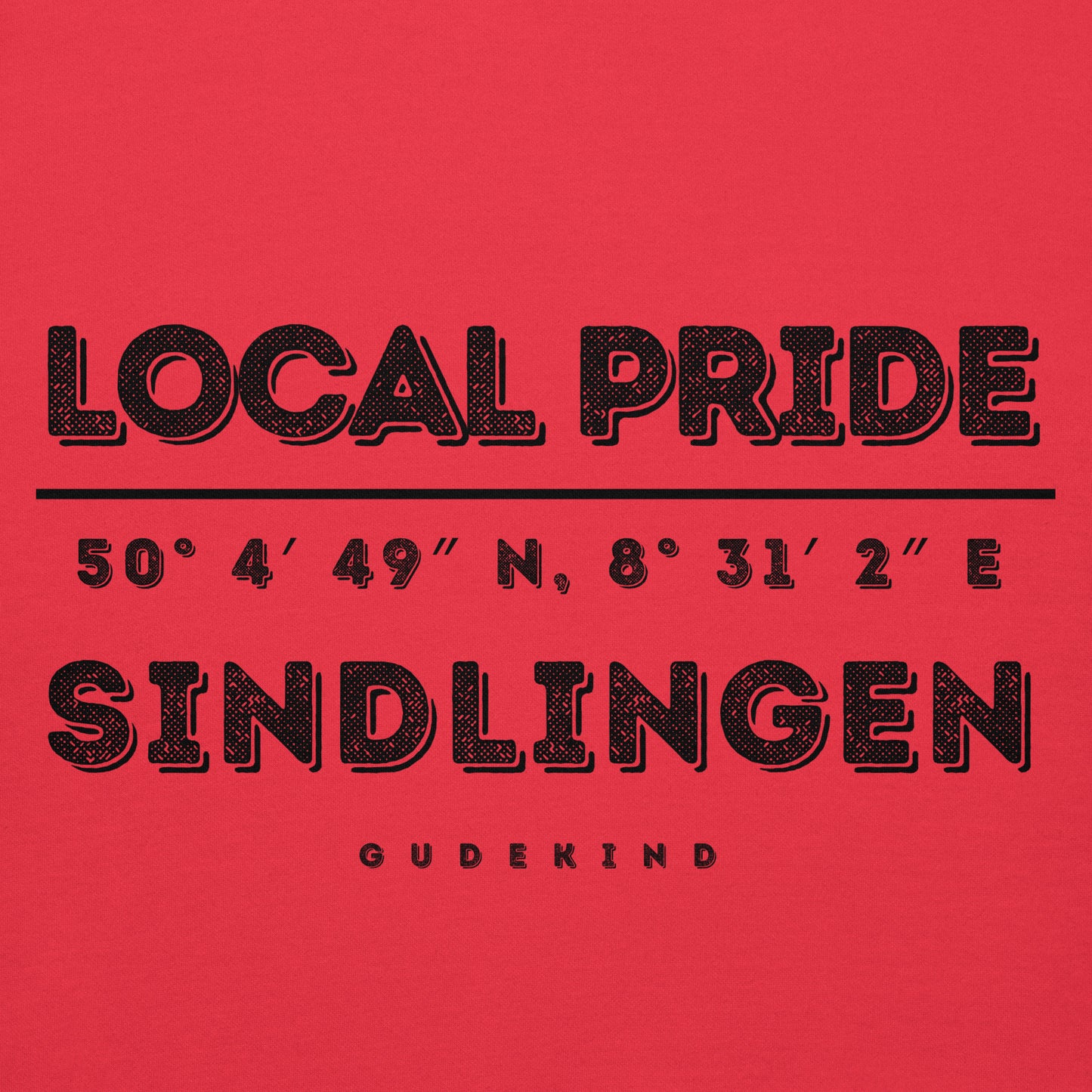 Sindlingen Premium Hoodie – Unisex Frontprint Bolt