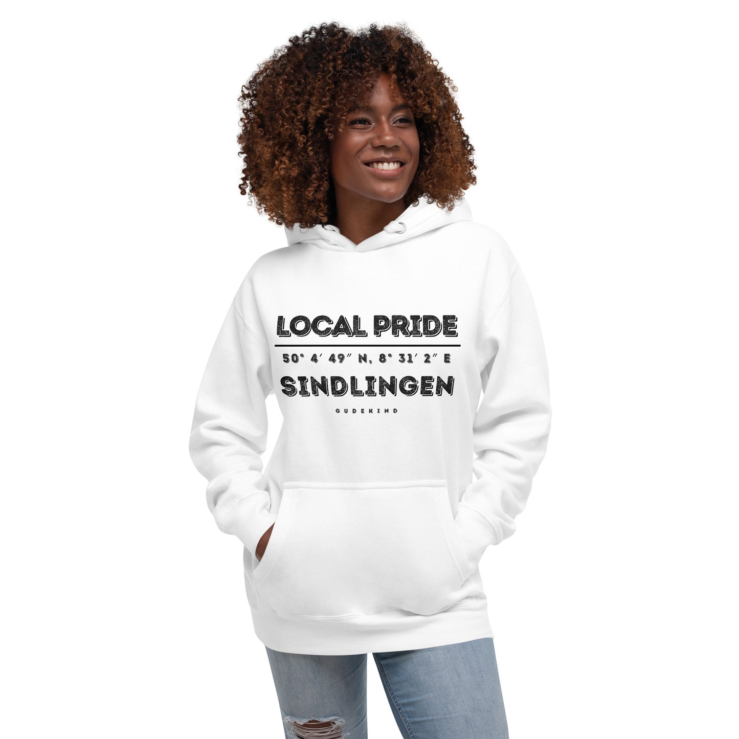Sindlingen Premium Hoodie – Unisex Frontprint Bolt