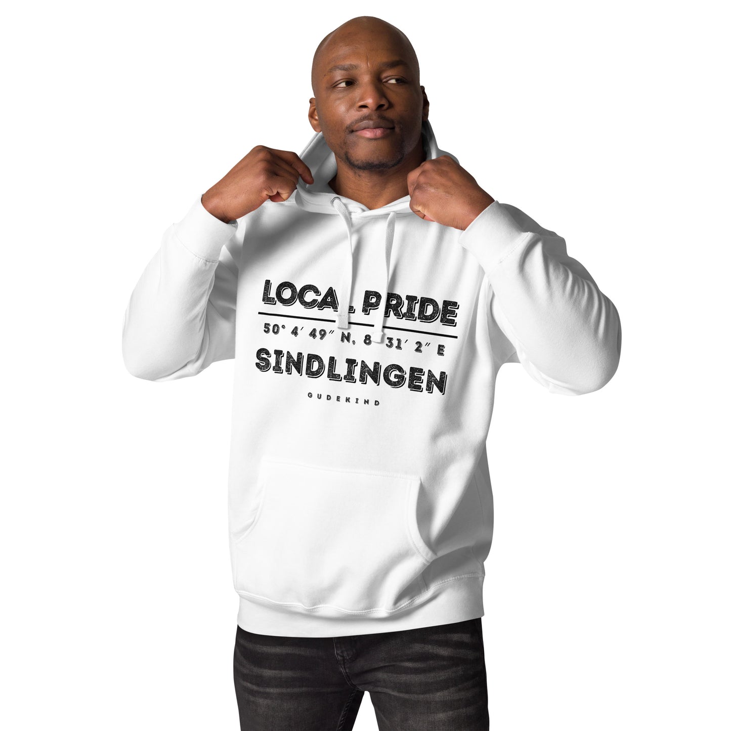 Sindlingen Premium Hoodie – Unisex Frontprint Bolt
