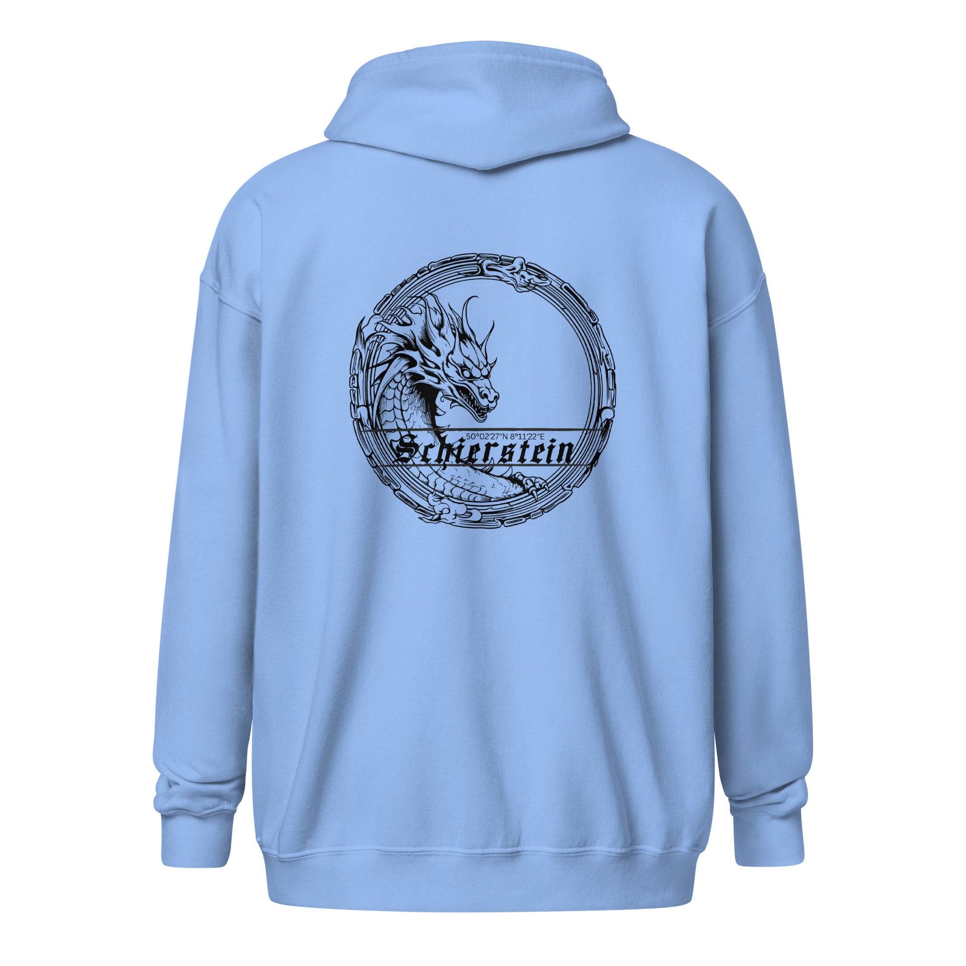 Schierstein Premium Zip Hoodie mit Backprint – minimalistischer Unisex Hoodie in hoher Qualität