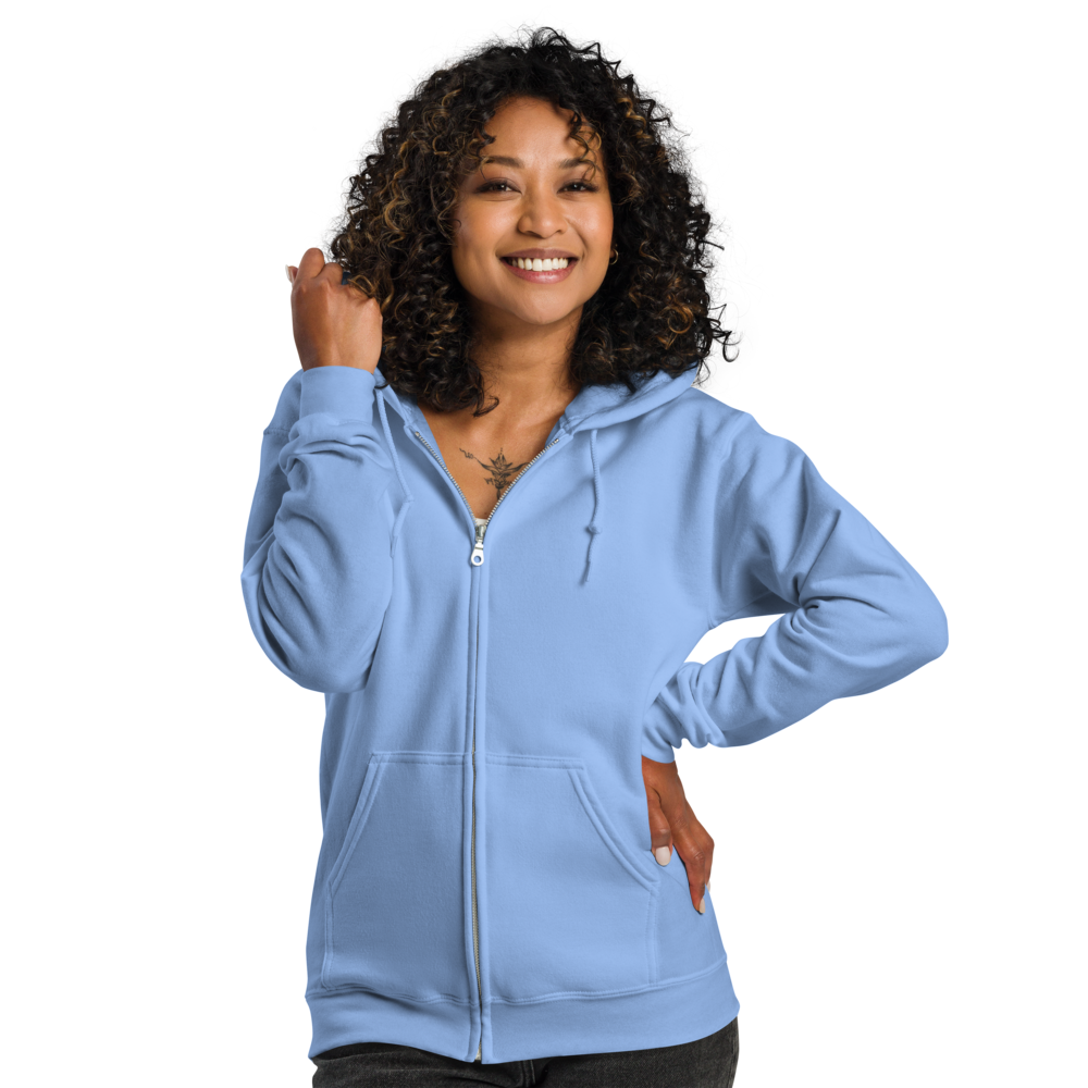 Schierstein Premium Zip Hoodie mit Backprint – minimalistischer Unisex Hoodie in hoher Qualität