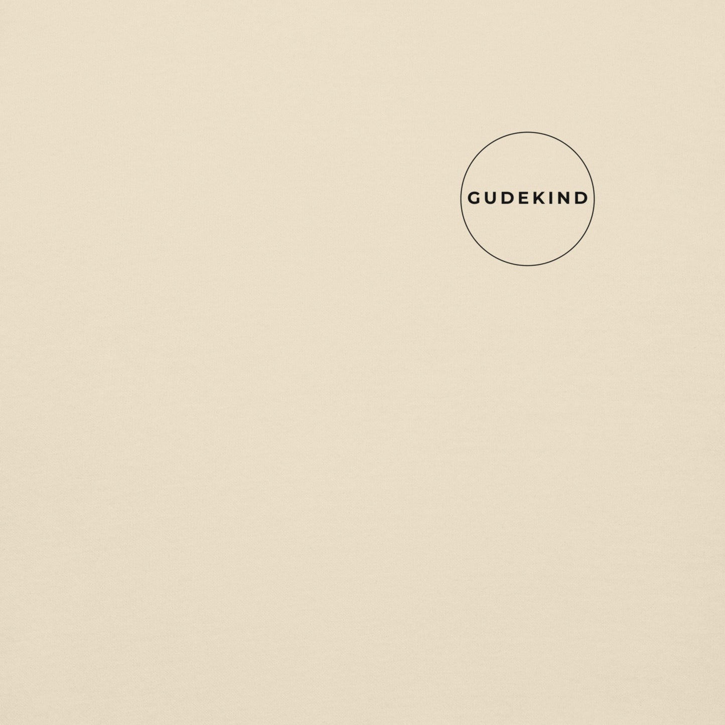 Gudekind Alt-Sachsenhausen Hoodie mit Markenlogo Front und Koordinaten Backprint, minimalistisches Frankfurt Stadtteil Design