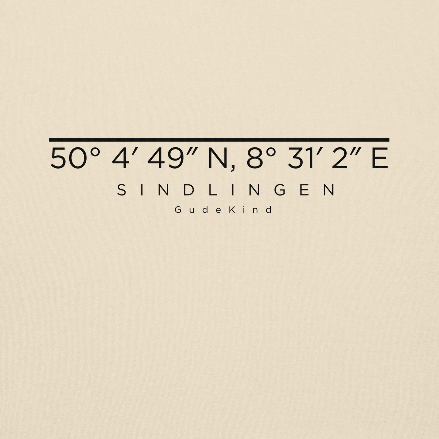 Frankfurt Sindlingen Hoodie mit minimalistischem Frontprint – Gudekind Local Pride