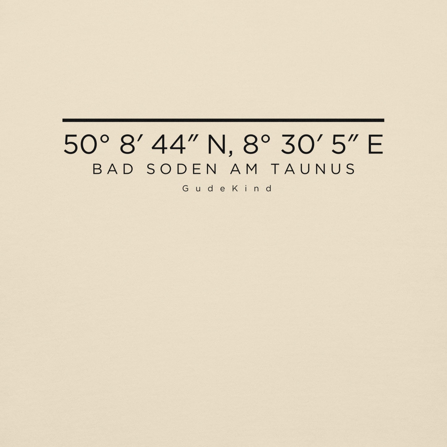 Bad Soden am Taunus Hoodie mit dezentem Frontprint – Local Pride Gudekind