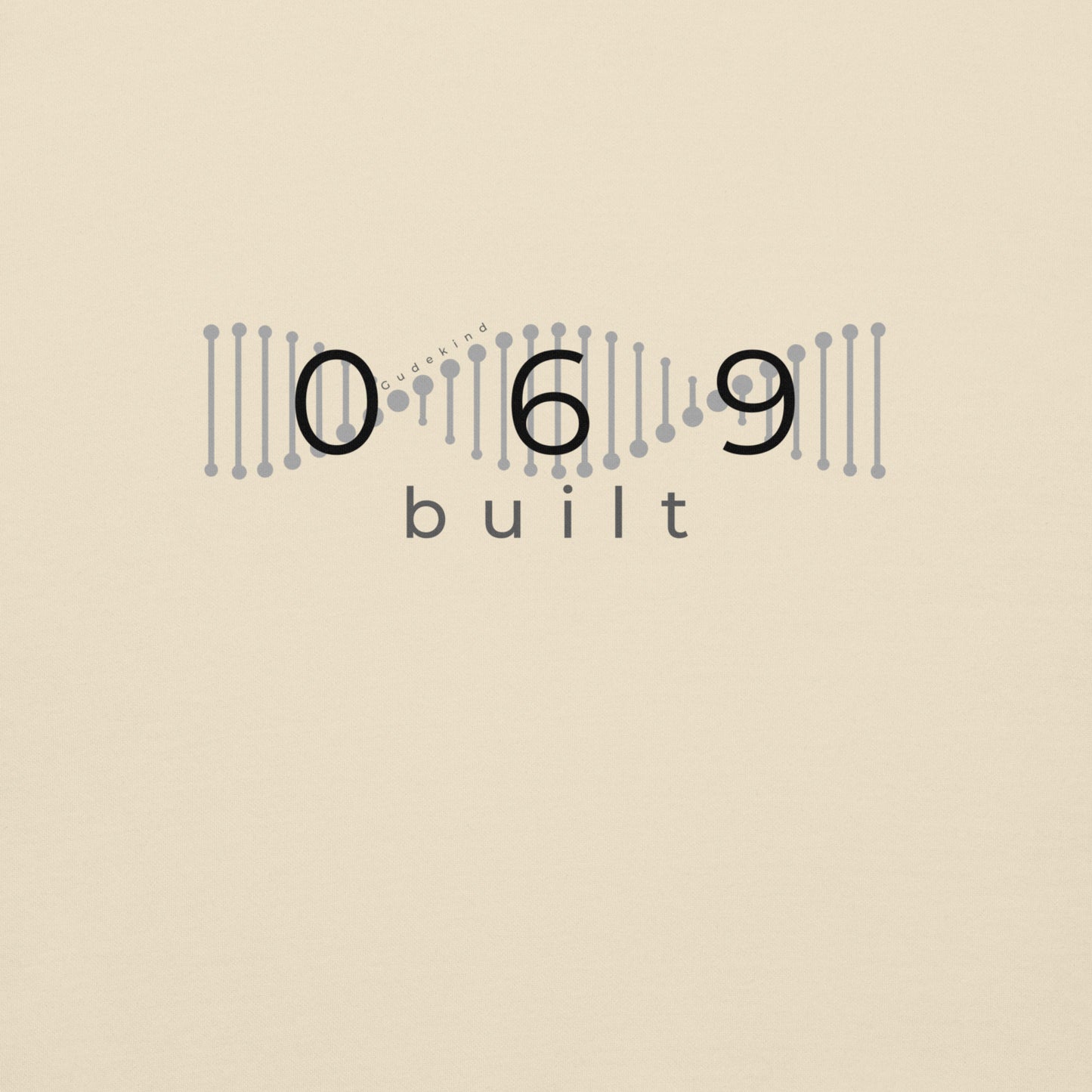 069 Hoodie in Schwarz – minimalistischer Frankfurt Print vorne