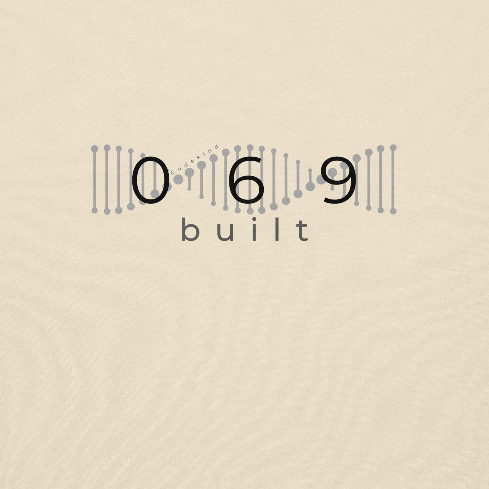 069 Hoodie in Schwarz – minimalistischer Frankfurt Print vorne