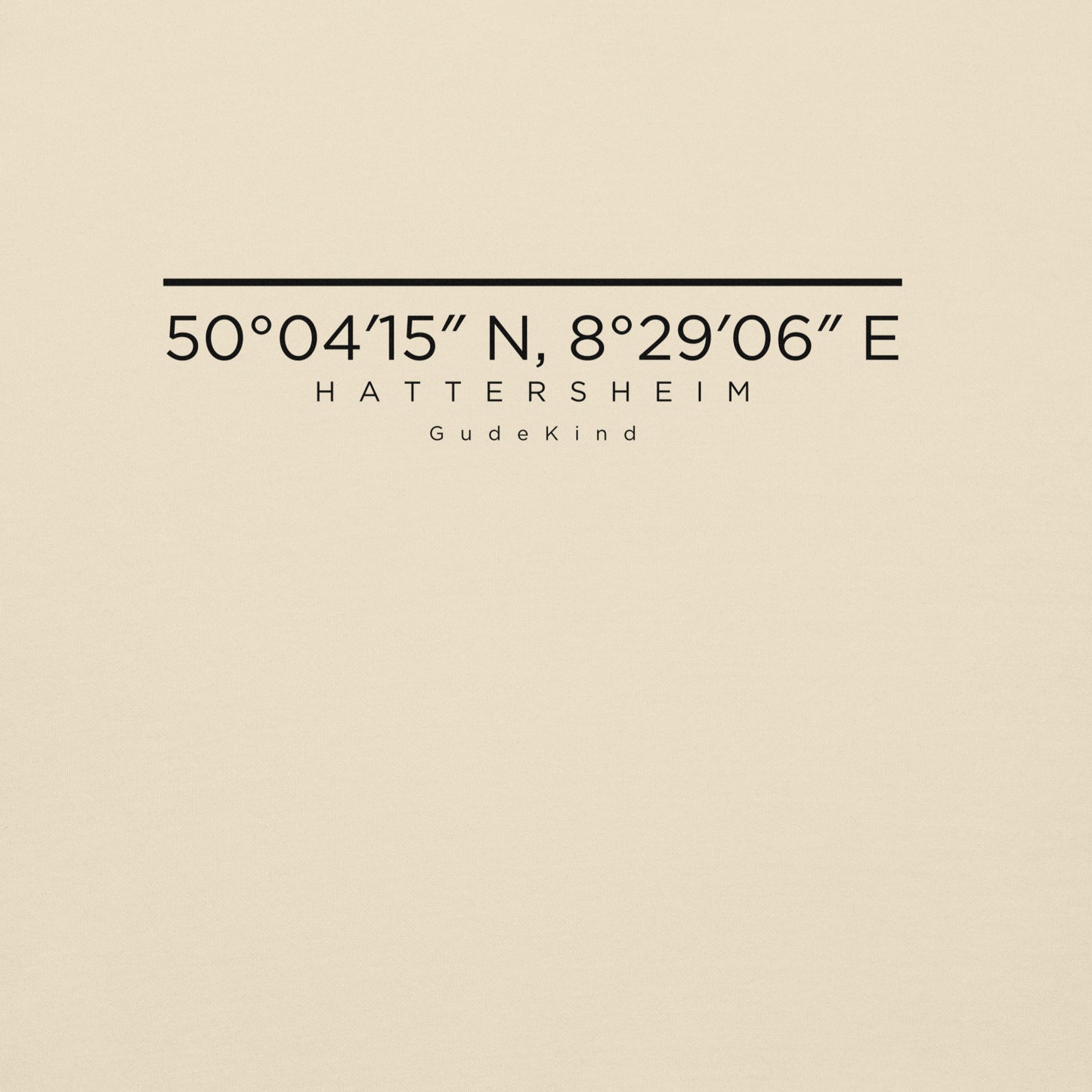 Hattersheim Premium Hoodie Unisex mit minimalistischem Frontprint – Local Pride