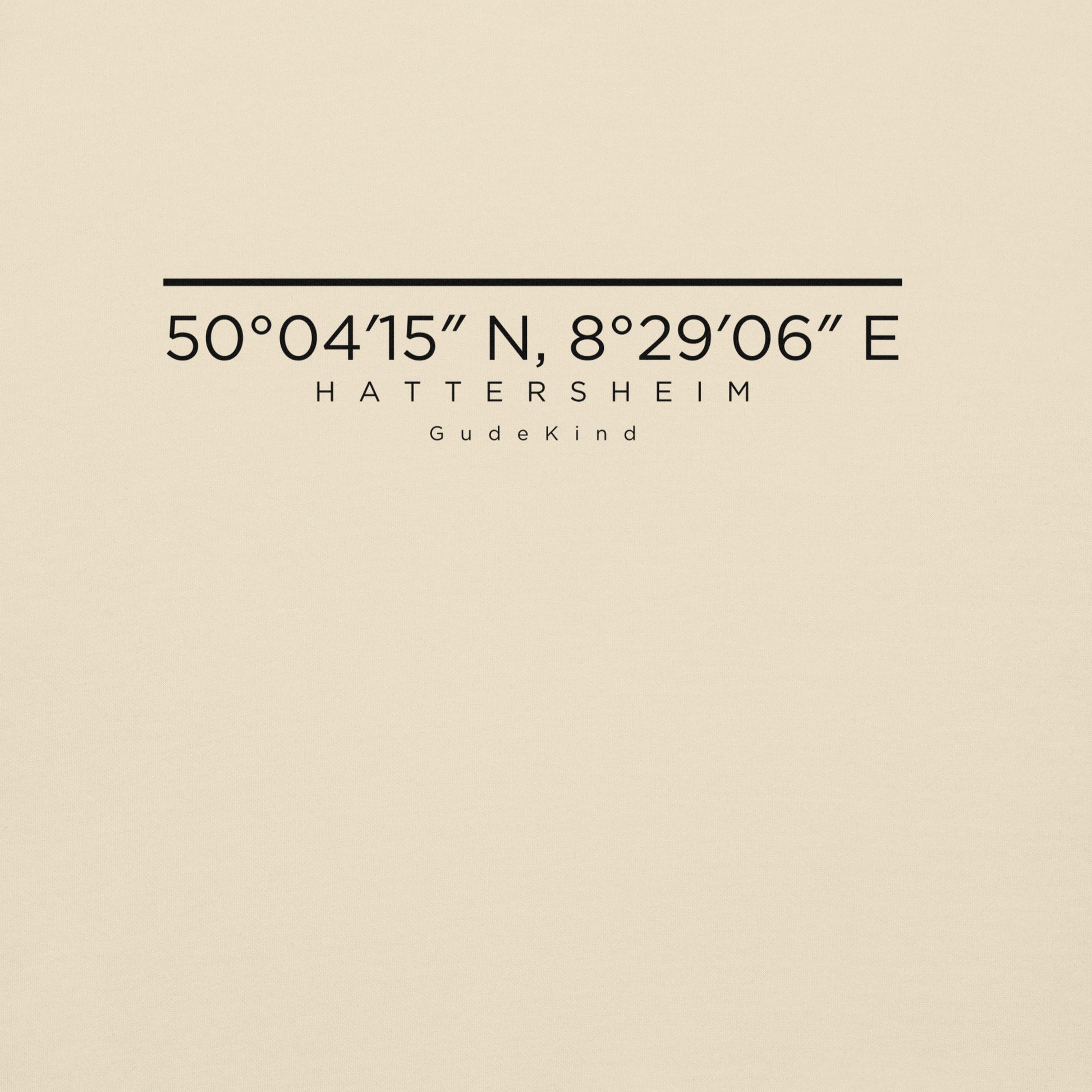 Hattersheim Premium Hoodie Unisex mit minimalistischem Frontprint – Local Pride