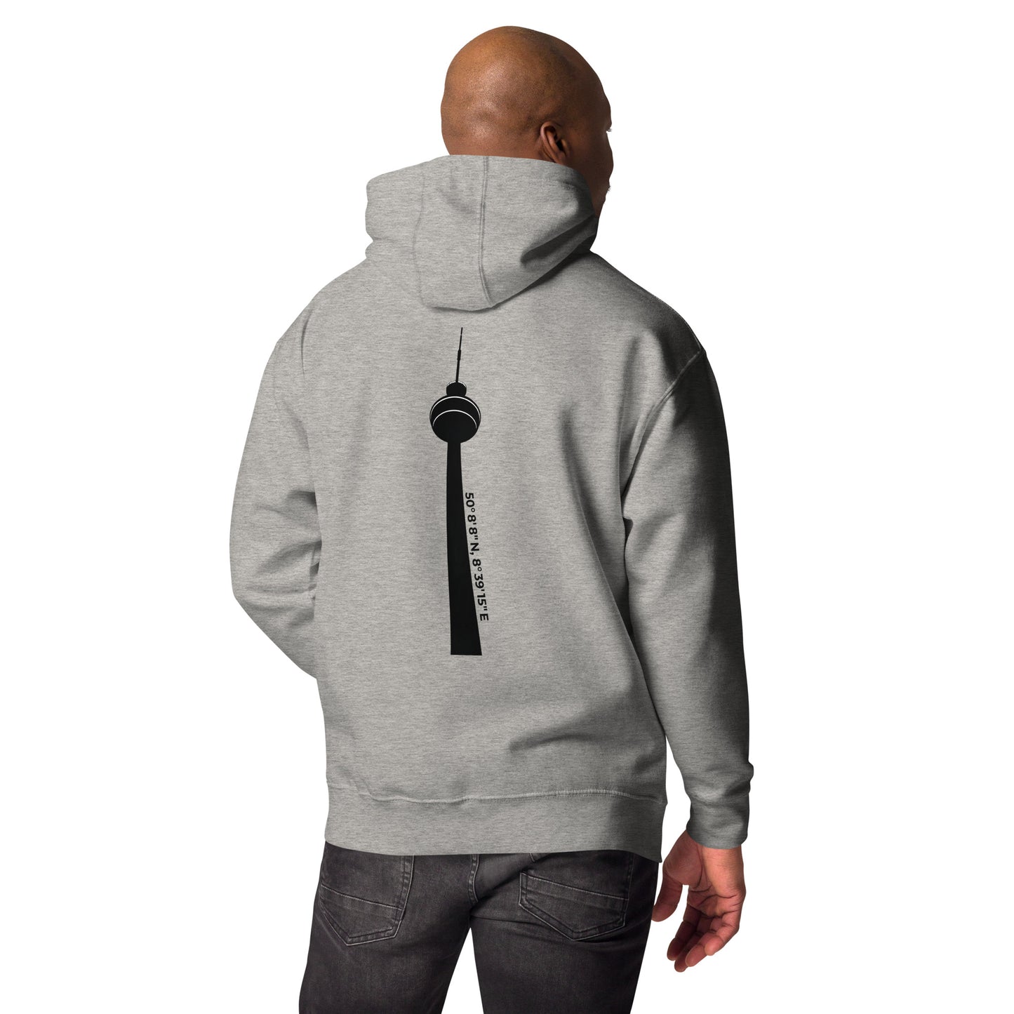 Detailansicht Frontprint Ginnheimer Spargel Hoodie – dezentes Gudekind Markenlogo