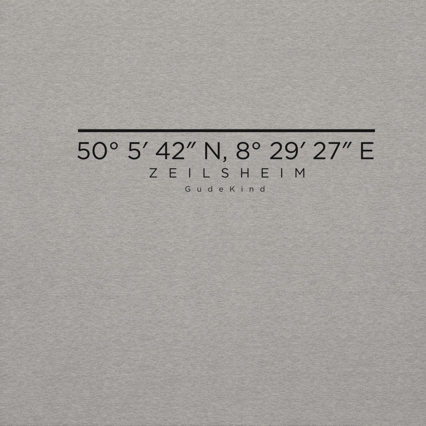 Sudadera con capucha premium Zeilsheim (unisex) con estampado frontal