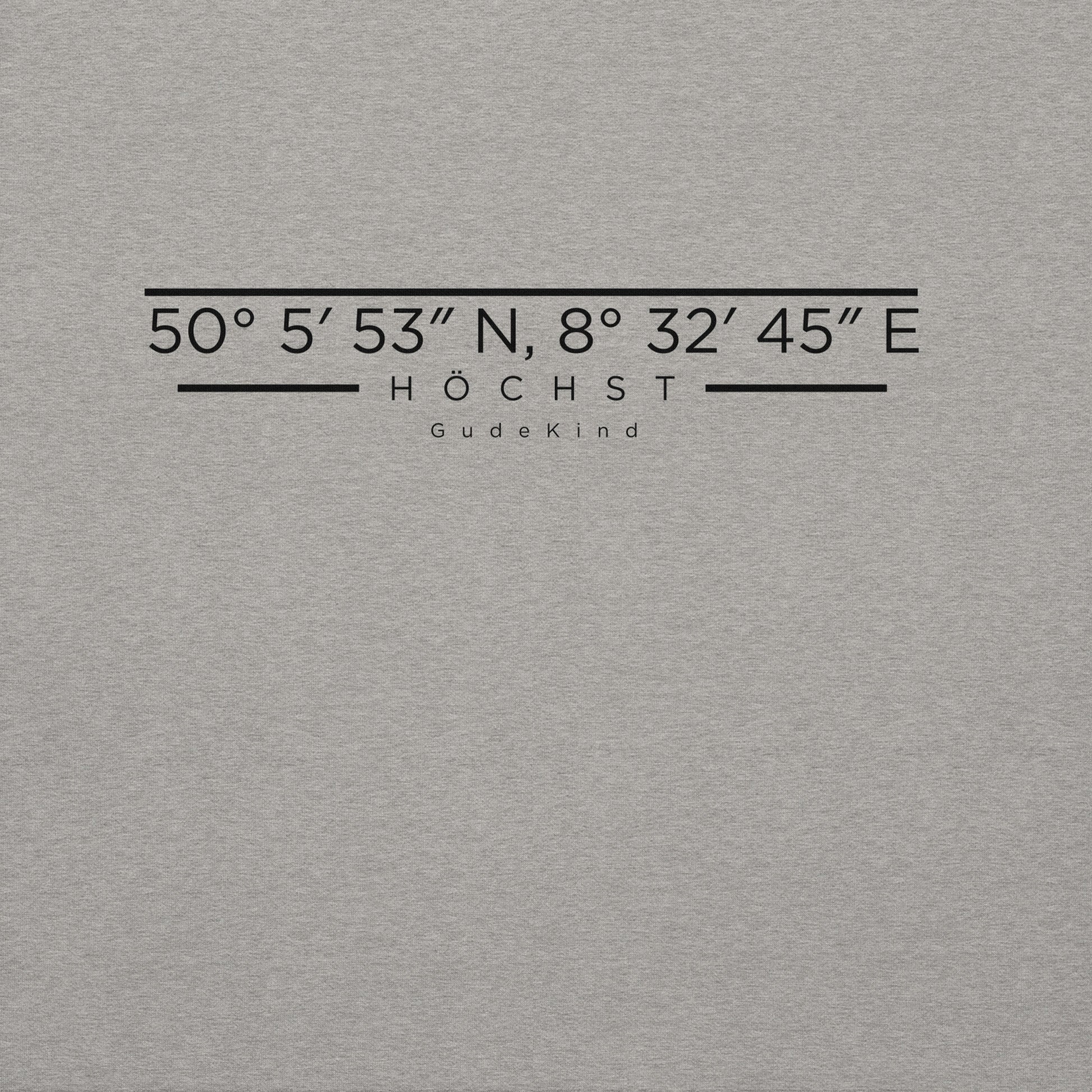 Frankfurt Höchst Hoodie mit minimalistischem Frontprint – Gudekind Local Pride