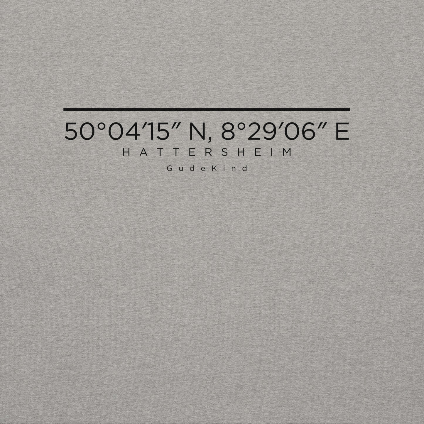 Hattersheim Premium Hoodie Unisex mit minimalistischem Frontprint – Local Pride