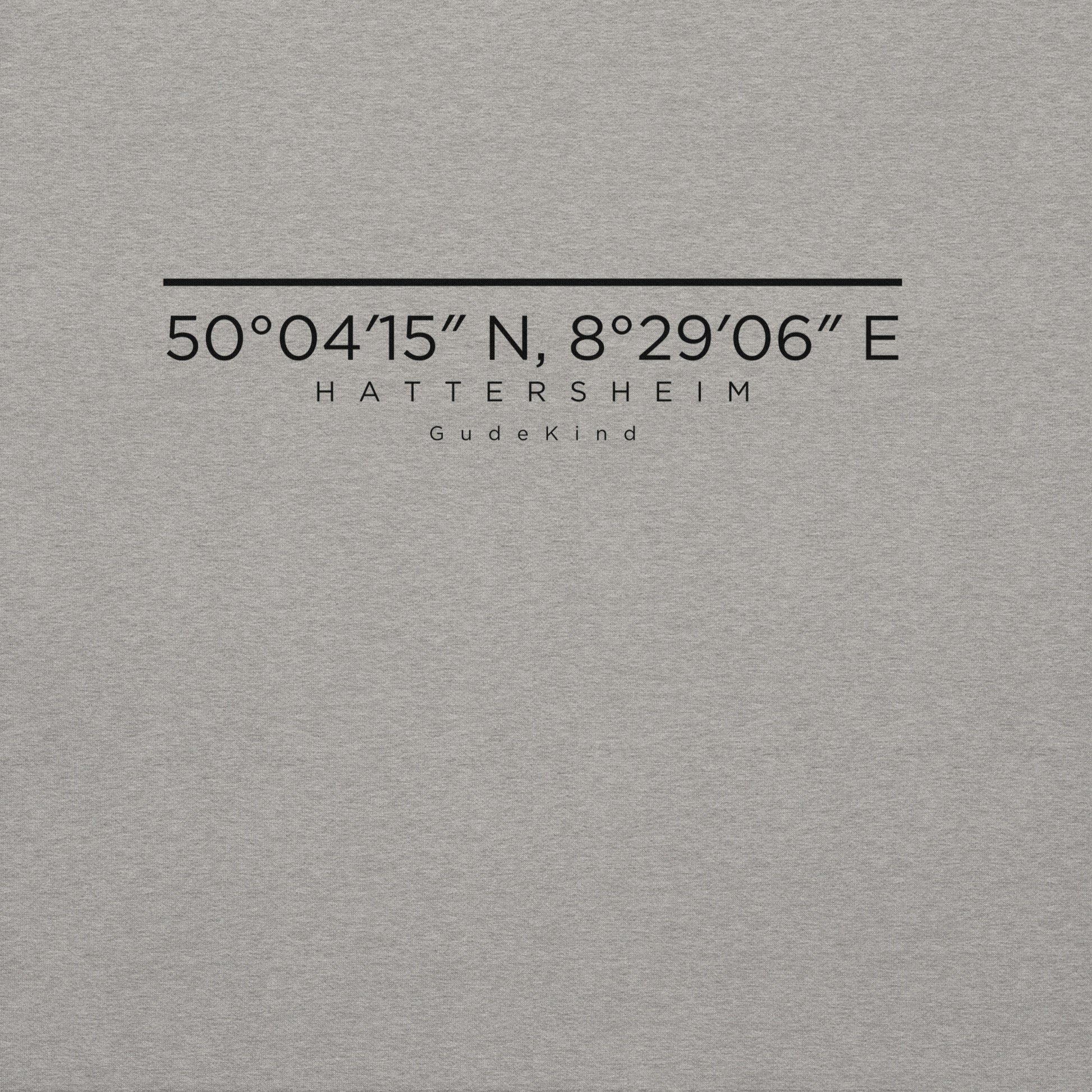 Hattersheim Premium Hoodie Unisex mit minimalistischem Frontprint – Local Pride