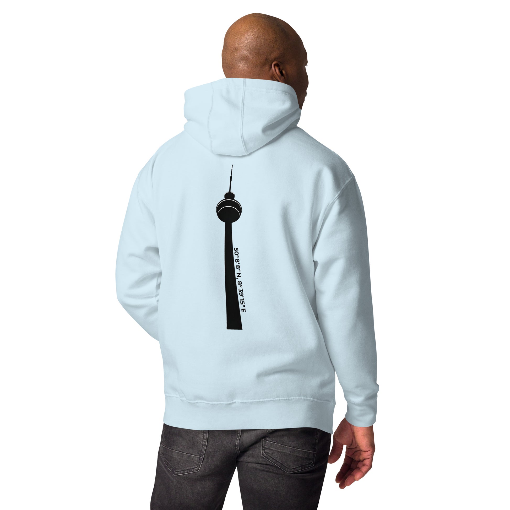 Detailansicht Frontprint Ginnheimer Spargel Hoodie – dezentes Gudekind Markenlogo