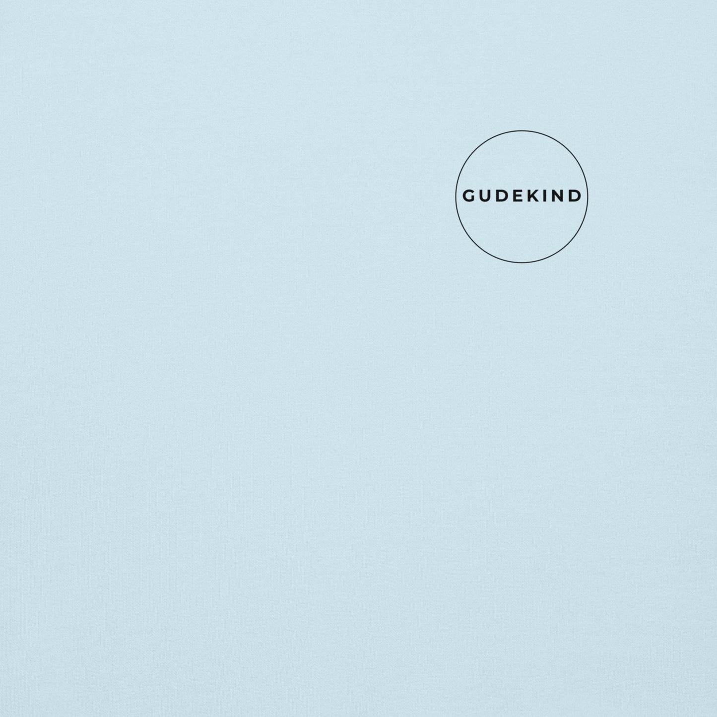 Gudekind Alt-Sachsenhausen Hoodie mit Markenlogo Front und Koordinaten Backprint, minimalistisches Frankfurt Stadtteil Design