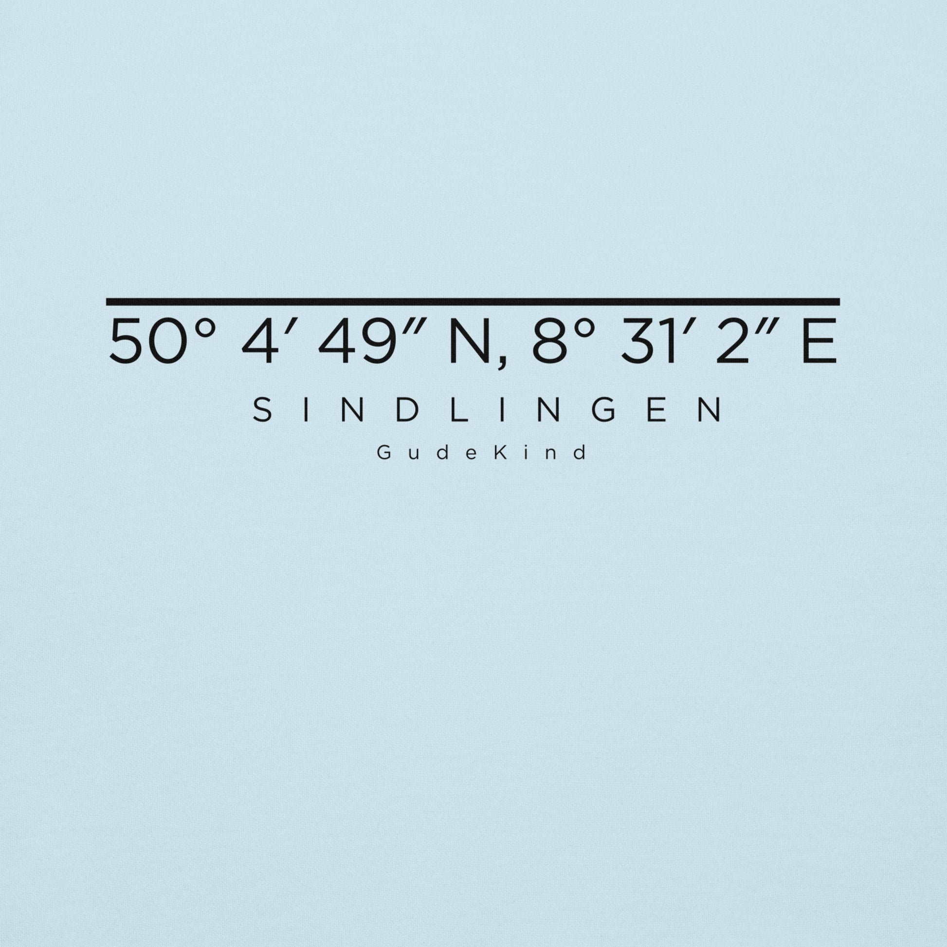 Frankfurt Sindlingen Hoodie mit minimalistischem Frontprint – Gudekind Local Pride