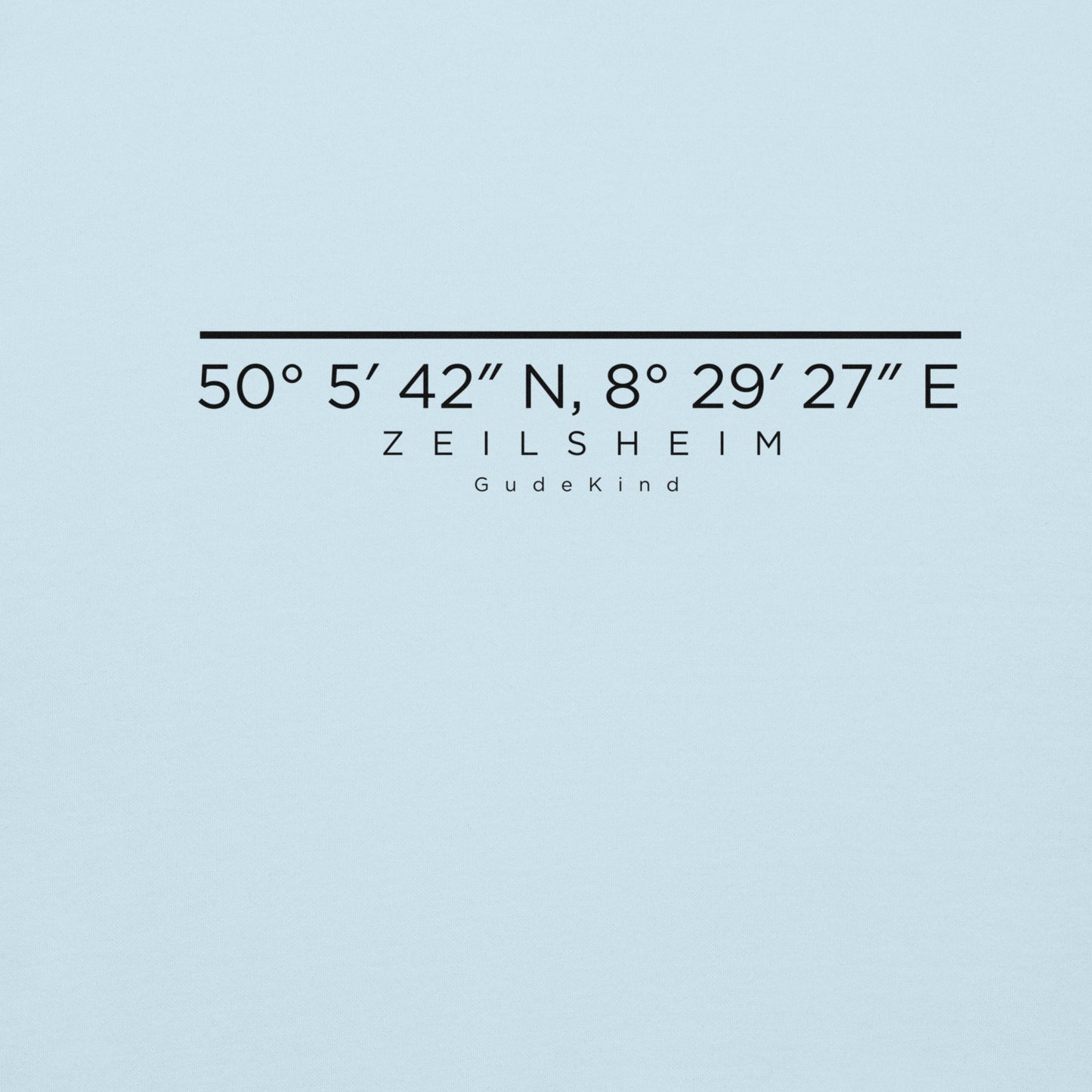Minimalistischer Zeilsheim Hoodie mit Frontprint – Gudekind Local Pride