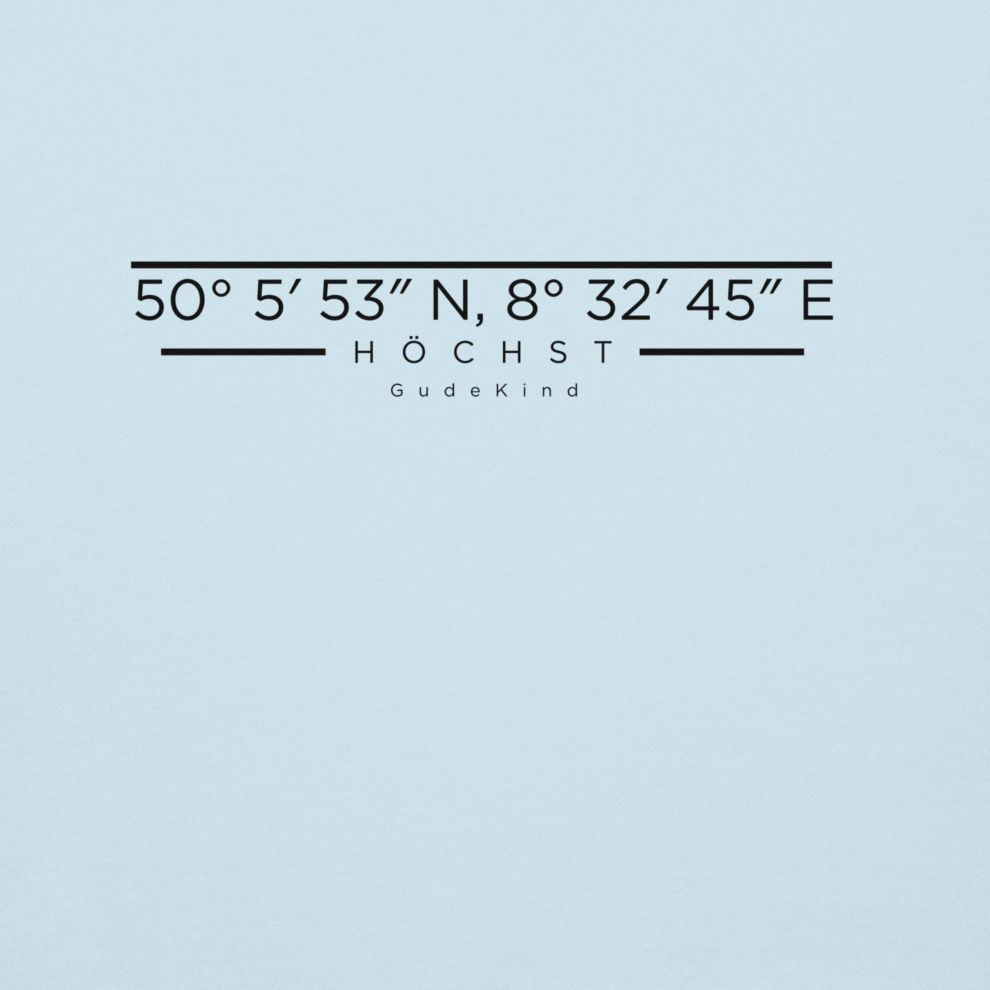 Frankfurt Höchst Hoodie mit minimalistischem Frontprint – Gudekind Local Pride