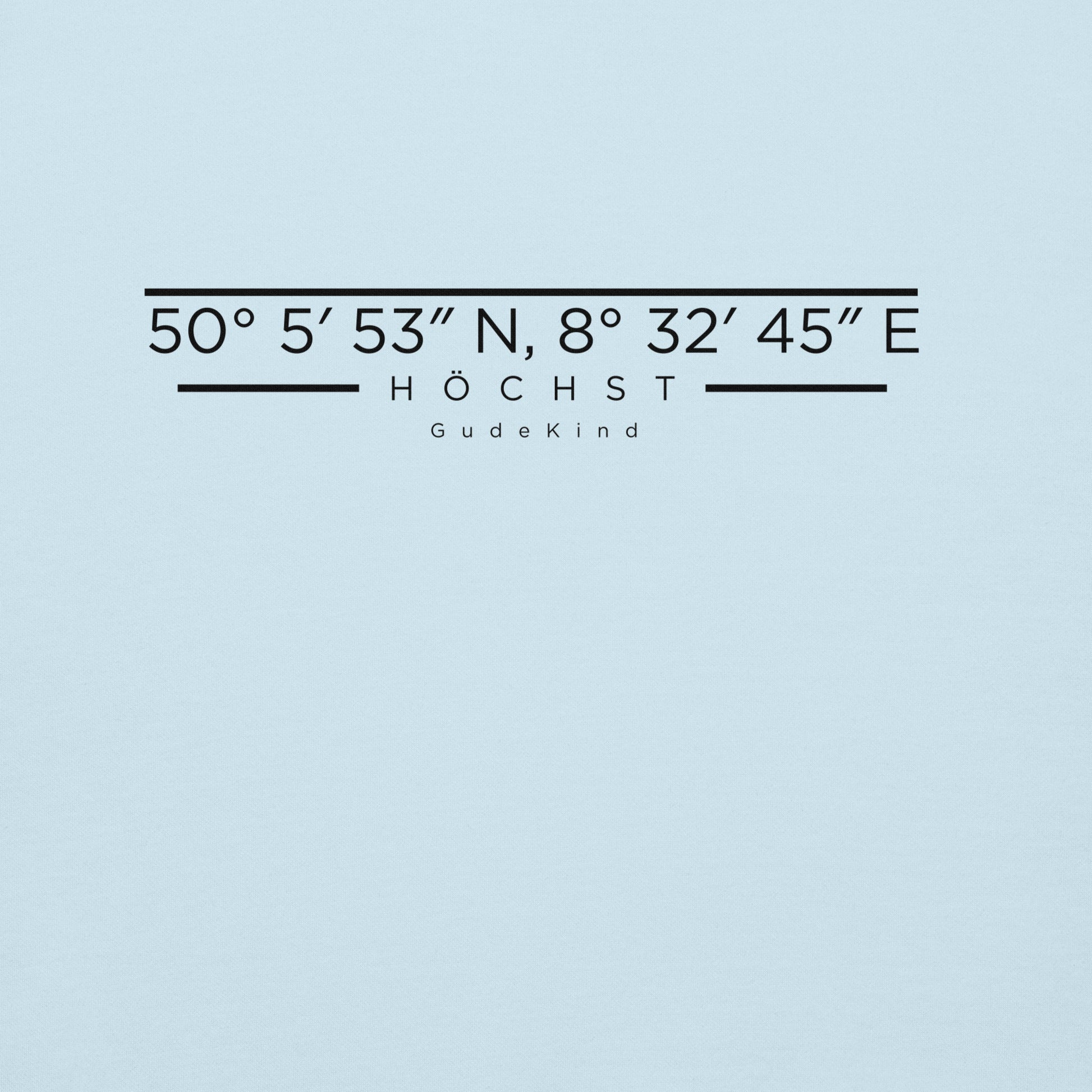 Frankfurt Höchst Hoodie mit minimalistischem Frontprint – Gudekind Local Pride