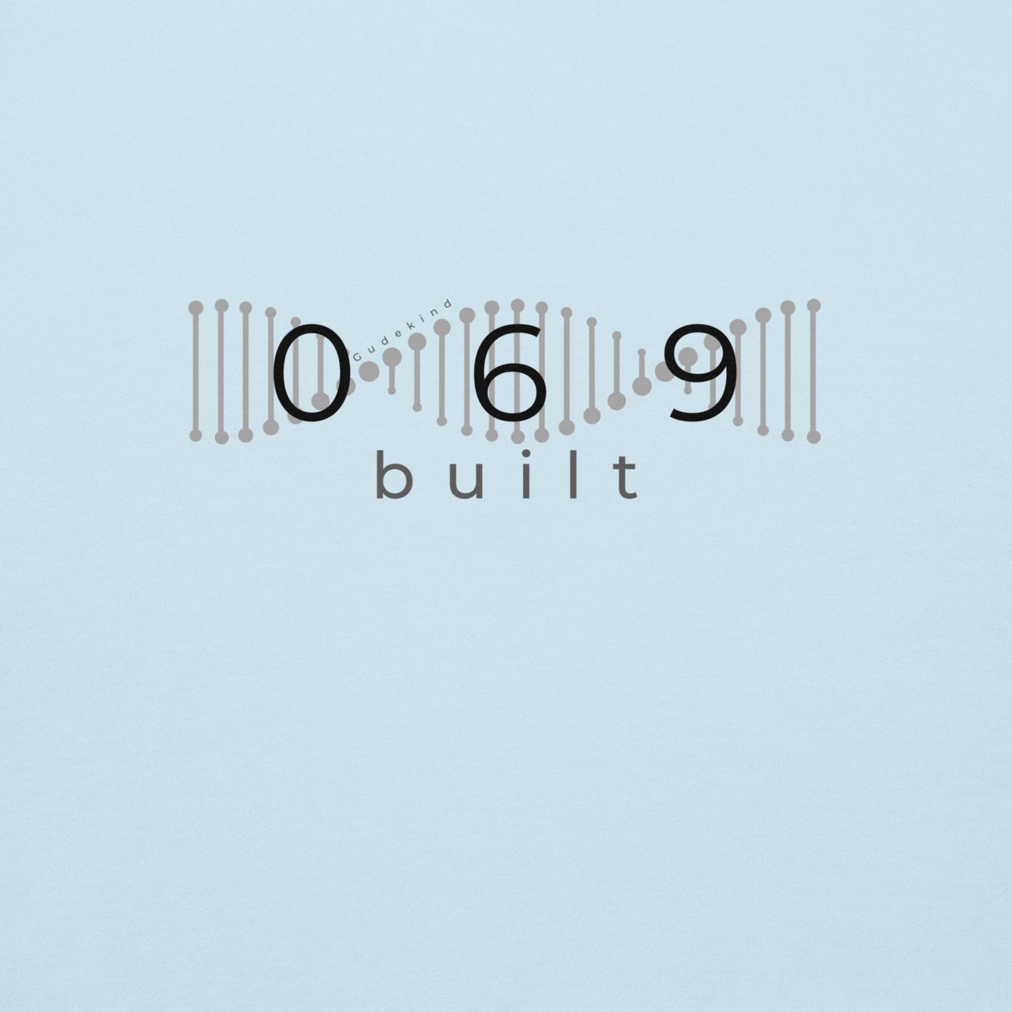 069 Hoodie in Schwarz – minimalistischer Frankfurt Print vorne