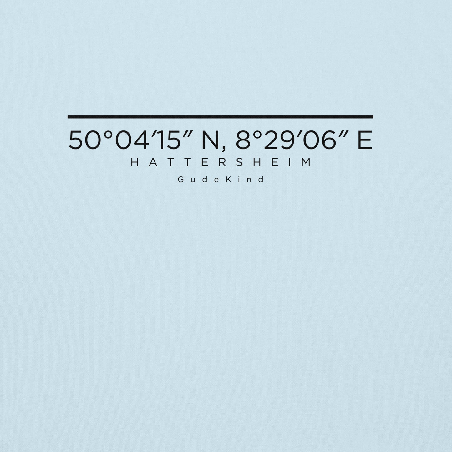 Hattersheim Premium Hoodie Unisex mit minimalistischem Frontprint – Local Pride