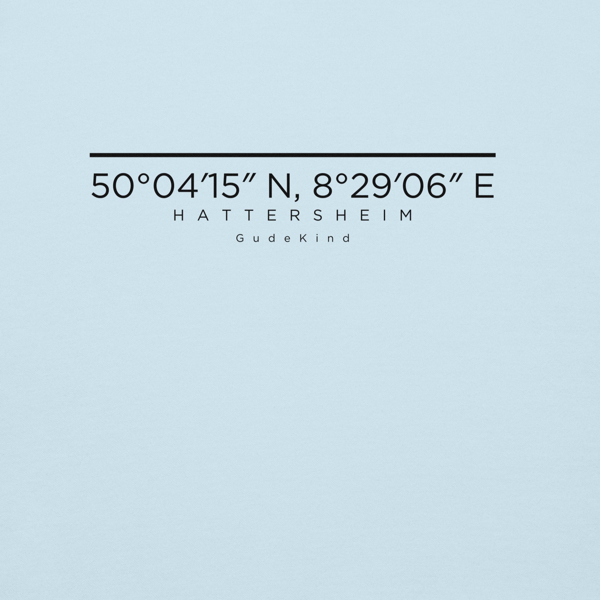 Hattersheim Premium Hoodie Unisex mit minimalistischem Frontprint – Local Pride