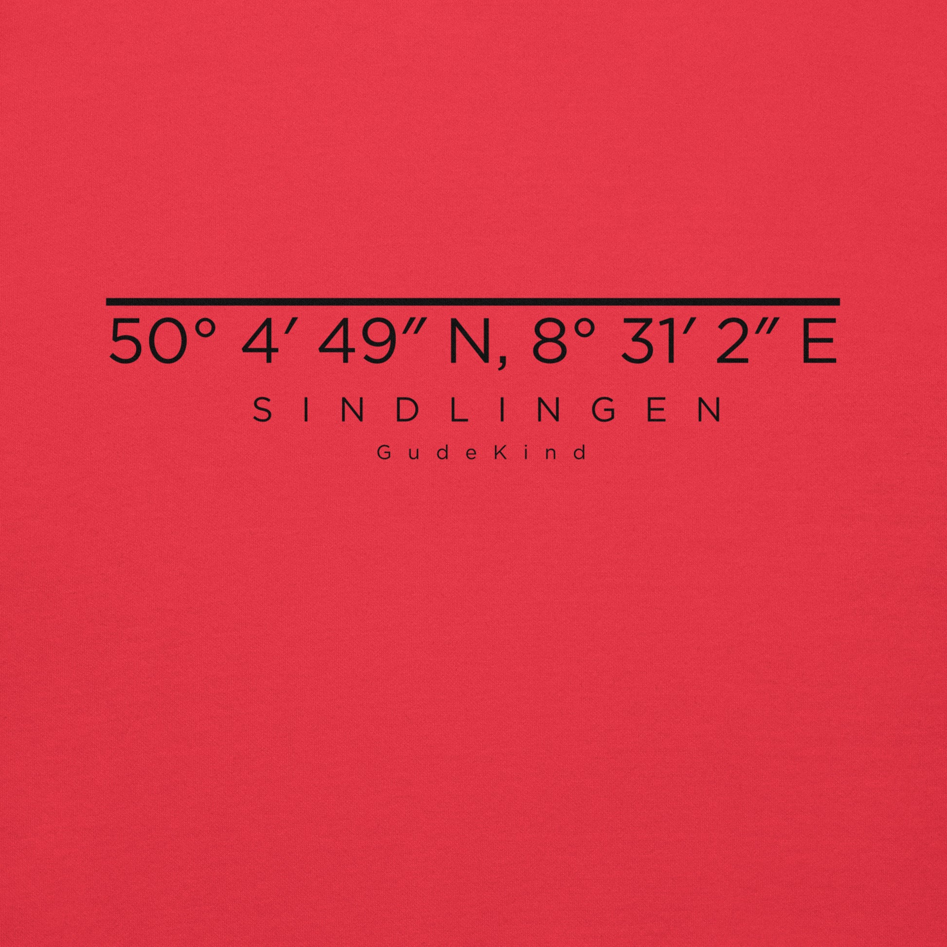 Frankfurt Sindlingen Hoodie mit minimalistischem Frontprint – Gudekind Local Pride
