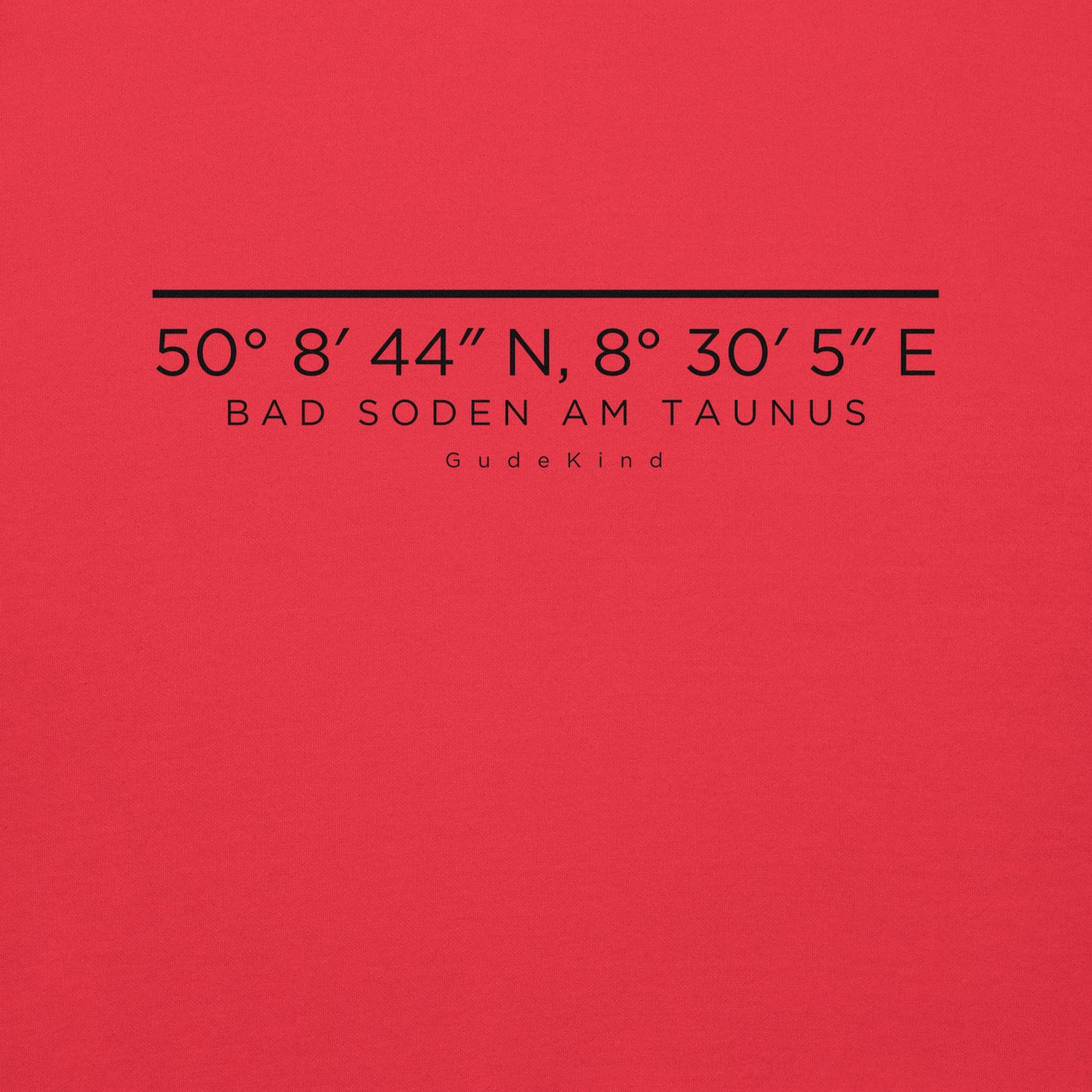 Bad Soden am Taunus Hoodie mit dezentem Frontprint – Local Pride Gudekind