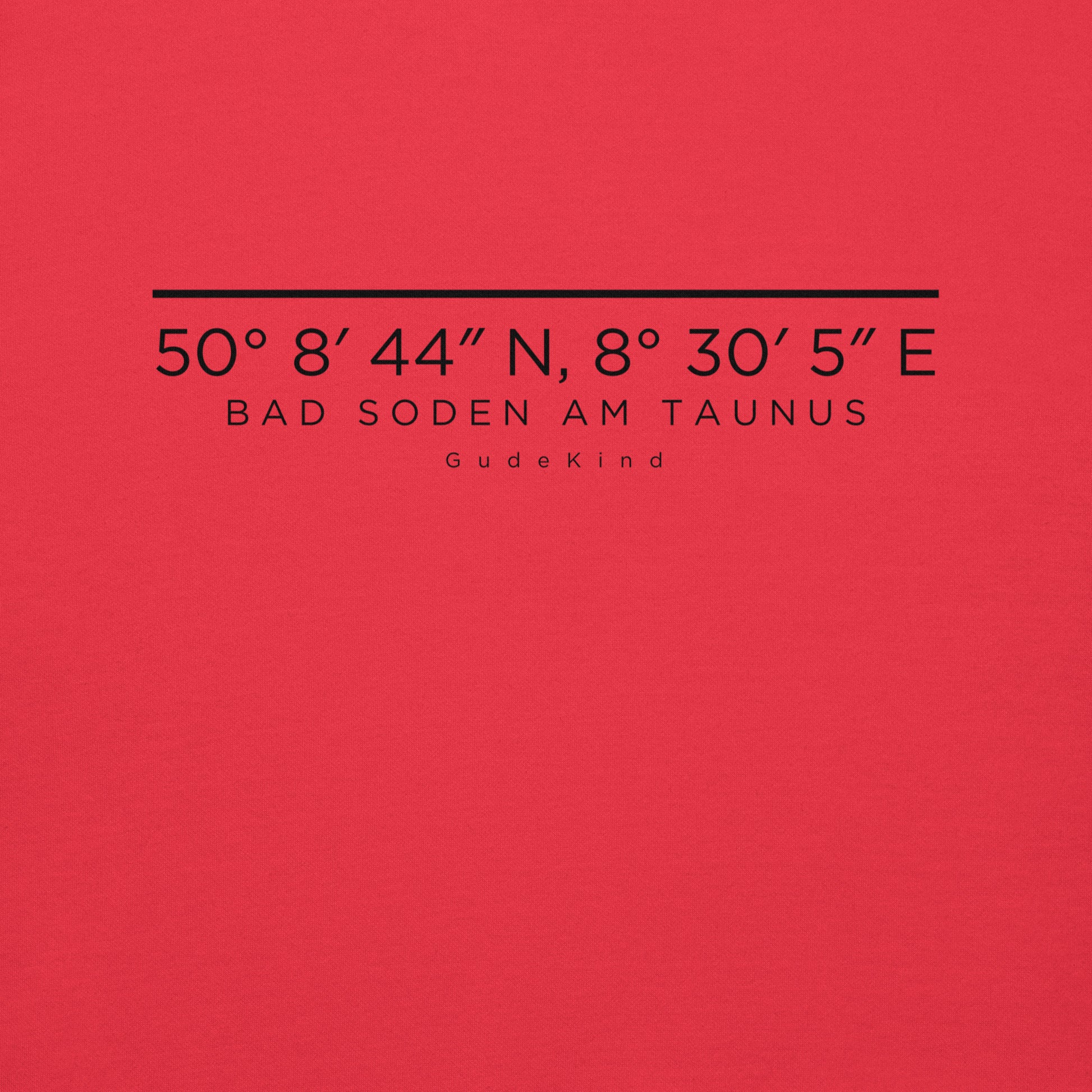 Bad Soden am Taunus Hoodie mit dezentem Frontprint – Local Pride Gudekind