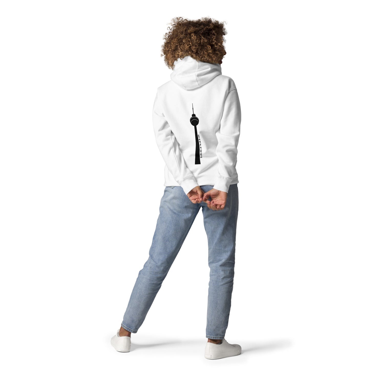 Detailansicht Frontprint Ginnheimer Spargel Hoodie – dezentes Gudekind Markenlogo