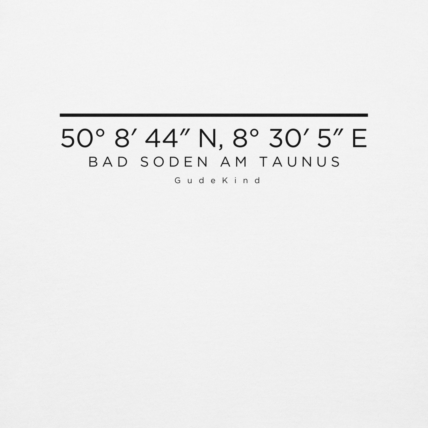 Bad Soden am Taunus Hoodie mit dezentem Frontprint – Local Pride Gudekind