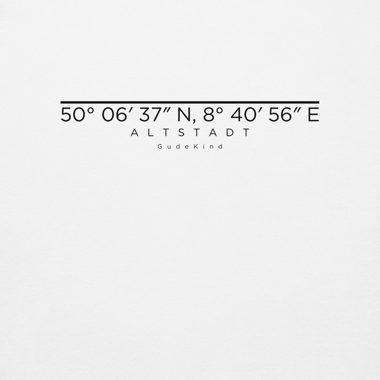 Altstadt Premium Hoodie – Unisex Frontprint